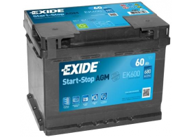 Akumulátory - EXIDE AGM EK600 12V 60Ah/680A