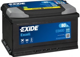 Akumulátory - EXIDE EXCELL EB800 12V 80Ah 640A